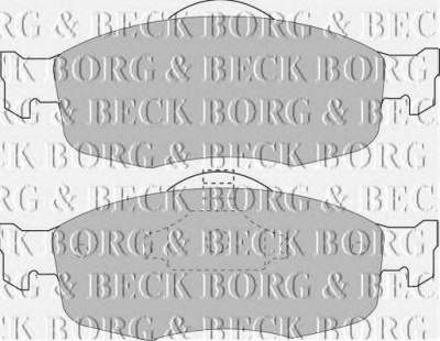 BORG & BECK bbp1416 -  Комплект тормозных колодок, дисковый тормоз